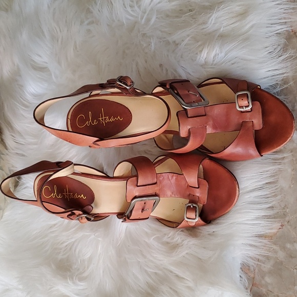 Cole haan brown open toe leather sandals Size 9B - Picture 10 of 16